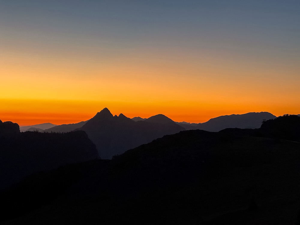 Zonsondergang in Sutjeska Nationaal Park